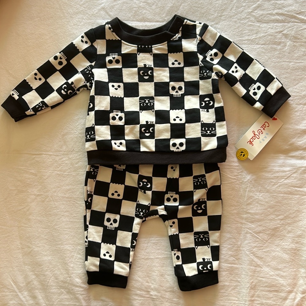 NWT CAT & JACK Halloween sweatshirt & pants set - Picture 1 of 3